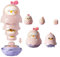 Zliger Matryoshka poupées gigognes, 5 pcs Poupées Gigognes, Mignon Fruit Ange Jouet, Jouets à Partir de 1 an pour Enfants Cadeau et Décoration (Couleur Rose)