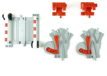 Lego® DUPLO® Eisenbahn Weiche Bahnübergang Prellbock - 9 Teile