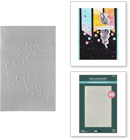Spellbinders E3D-123 Soaring 3D Embossing Folder Embossing Folder from the Collaged Birds Collection by Dina Wakley