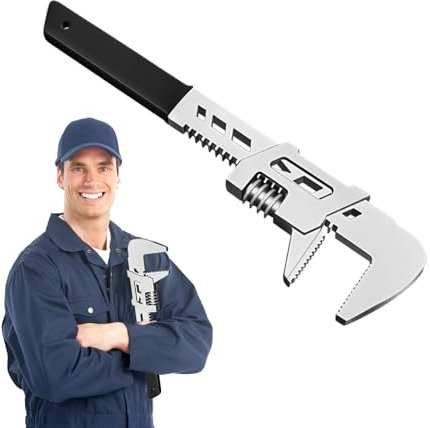 Chiave inglese regolabile a 90 gradi - Cricchetto in lega ad alta resistenza con impugnatura idraulica, durata versatile di grado meccanico | Chiave a ganascia modificabile ad ampia gamma Pro Too