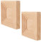 HOOTNEE 2 Pièces Palette en Bois Japonaise Récipient De Collation Plateau De Assiette De Fruits Secs Assiettes en Bois pour La Nourriture Plateau De Vanité De Salle De Bain Beige