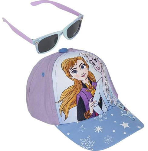 CERDÁ LIFE'S LITTLE MOMENTS Unisex Disney-Kappe und-Brille, Kinder, originelles, verstellbares und leichtes Design, ideal für Sommer Sonnenschutz Baseballkappe, Gorra + Gafas Frozen, One Size