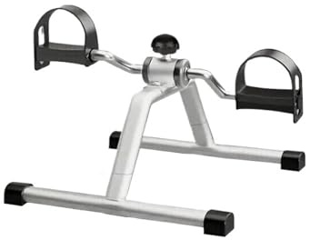 Mini-Pedal-Heimtrainer Verstellbarer, zusammenklappbarer Heimtrainer – weißes Heimfitnessgerät, Stabiler Rahmen, verdickte Pedale und stabile Fußplattform