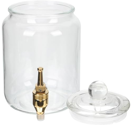 Bocal à Boissons en Verre Transparent avec Robinet, Couvercle Scellé | Bocal en Verre avec Robinet, Bocal Hermetique Verre, Bocaux de Fermentation