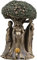 Ebros Statue mit keltischem Heiligem Mond, dreifache Göttin Mutter Maiden Krone unter Baum des Lebens, 14 cm hoch, Hecate, Brigid, Wicca, Heilige Dreifaltigkeit, Dekoration, Skulptur, dekorative