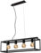 Briloner Leuchten Pendelleuchte, Pendellampe 4-flammig, Hängelampe retro vintage, Black Steel, 4x E27, max. 40 Watt, Schwarz, 750x200x1200mm (LxBxH), 4020-045
