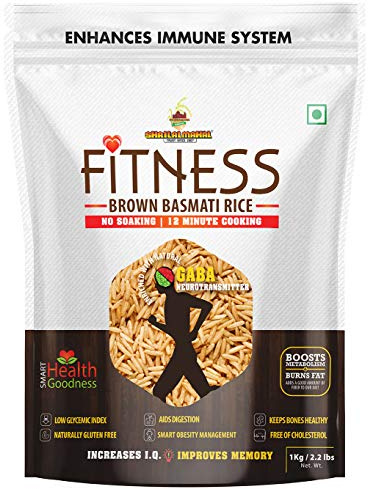SHRILALMAHAL Fitness Brown Basmati Rice (1 Kg, Pouch)