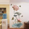 COVPAW® Wandtattoo Wandaufkleber XXL Lotus Rosa Blumen Wandsticker Wandbild Bilder Wohnzimmer Schlafzimmer Deco