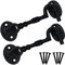 EAI Cabin Hook and Eye Latch - 100mm/4 Inch Black Gate & Door Catch & Fixings for Wooden Gates, Doors & Sheds - 2 Pack