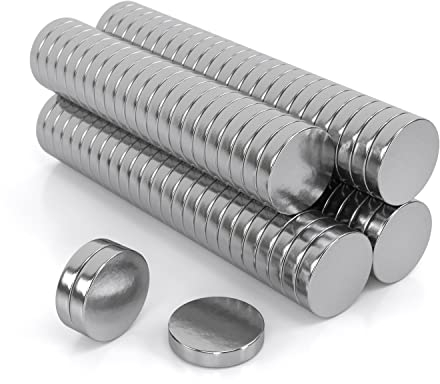 JAWA Mini Magnete 5x1mm - Silberne Kühlschrankmagnete Mit Starkem Halt - Hochqualitative Neodym Magnete - Extra Stark für Magnettafel, Haushalt, Werkstatt & Büro (100 Stück)