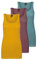 VERO MODA VMMAXI My Soft Long Tank Top GA 3P - Canotta da Donna, Giallo/Rosa/Verde (1 x Chai Tea/1 x Rose Brown/1 x North Atlantic), L