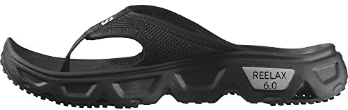 Salomon Reelax Break 6.0 Damen Erholungsschuhe, Gepolsterte Stabilität, Nahtloser Fußhalt, Geringes Gewicht, Black, 44 2/3