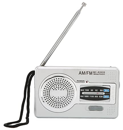 Portable Radio, AM FM Transistor Radio Built in Speakers DSP Chip Mini Pocket Radio for Home Travel Camping Entertainment Emergency