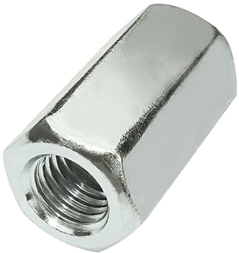 AERZETIX - C58225 - Set di 5 dadi di accoppiamento esagonali allungati M10x30mm - dado di prolunga con filettatura metrica - in acciaio zincato