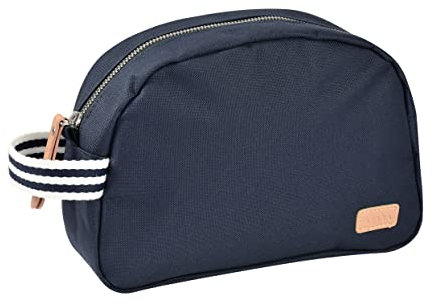 BÉABA, Trousse De Toilette Bebe, Trousse De Soin Bebe, Sac Geneve, Tissu Impermeable, 2 Poches Intérieures, Bleu Marine