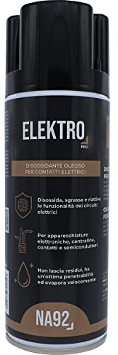 ELEKTRO PRO Disossidante OLEOSO per Contatti Elettrici ed Elettronici Formula Speciale Protezione di Lunga Durata, Rapida Essicazione, Non lascia Residui, Idrorepellente, 400 ML, NA92 PROfessionale
