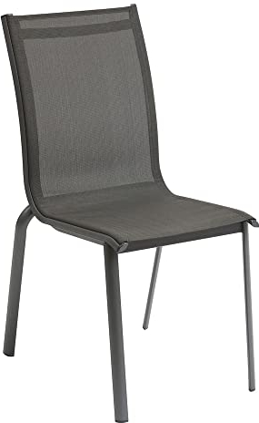 Hespéride - Stapelbarer Gartenstuhl Axant Anthrazit & Graphit - Anthrazit/Graphit