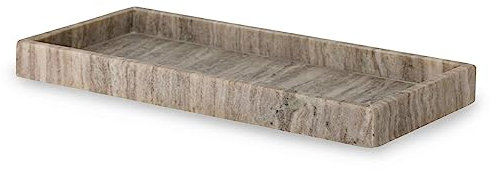 Bloomingville Majsa 82058056 - Vassoio in marmo, lavabile in lavastoviglie, 38 x 18 cm, colore: Marrone