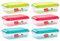Tradineur - Pack de 6 Fiambreras Rectangular con Tapa - Fabricado en plástico - Capacidad de 2 litros - Apta para microondas y lavavajillas - 8 x 30 x 16 cm - Tapa Color Aleatorio