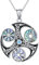 YAFEINI Wikinger Halskette Sterling Silver Kompass Amulett Anhänger Kette Nordische Schmuck für Herren Damen Schutz Amulett Mittelalter Halskette (Amulett Halskette)