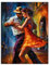 Artery8 Salsa Street Dance Colourful Dancing Painting Rhythm Body Energy Theatre Arts Artwork Large Wall Art Poster Print Thick Paper 18X24 Inch