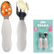 BEABA, Lot de 2 pré-couverts Inox et Silicone, Couverts Bébé, Couverts Enfant, Dès 10 Mois, Forme Ergonomique, Manche Ergonomique, Couverts Bébé Apprentissage, Velvet grey