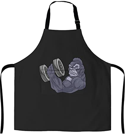 874 Schürze, Bodybuilder-Gorilla Kochen Schürze Premium Malschürze Personalisiert Kunstkittel Für Kochen Küche Köche