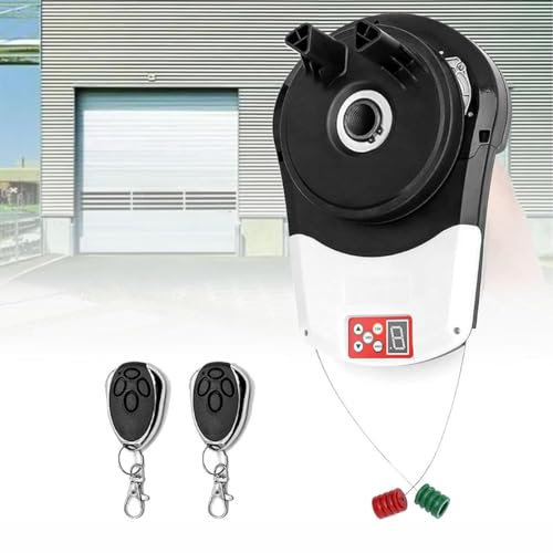 Automatic Roll Up Door Opener - Garage Roller Door Motor Gate Opener for Warehouse, Barn, Farm - 2 Remotes Included - 1000N Motor 22m² Rolling