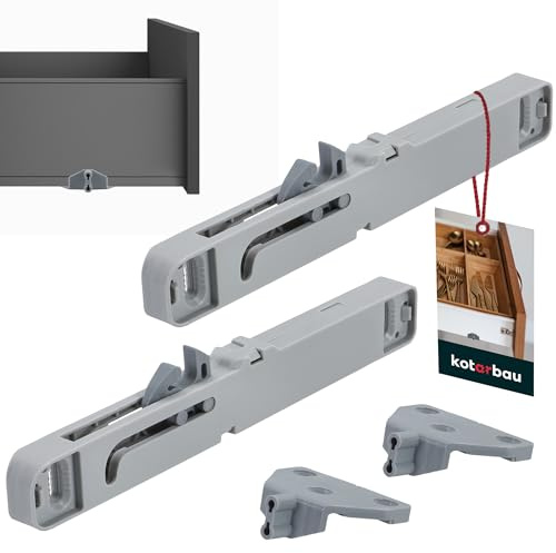 KOTARBAU® Box Slim Dämpfungssystem für MetalBox Schubladensysteme 149x27 mm Kunststoff Dämpfer für Schubladen Einzugsdämpfung Schubladen Dämpfer