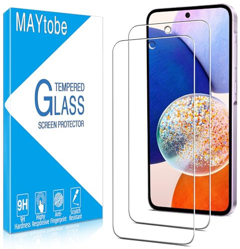 MAYtobe 2 Pièces Verre Trempé pour Samsung Galaxy A55 5G, Film Protection écran Haut Définition, Sans Bulles, Dureté 9H, Anti-Rayures, Anti-Empreinte, facile à installer