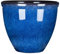 Garden Gear Elegant Bell Glazed Planters 34cm Tall Flower Pot Durable Construction Ocean Blue Frost-Resistant - 39.5cm Diameter (Ocean Blue x1)