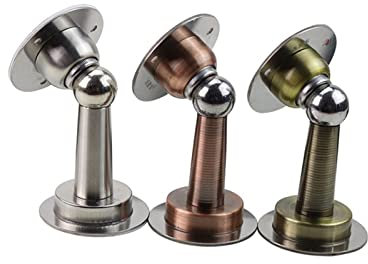 TRENTSNOOK Stainless Steel Magnetic Door Stop Sticker Toilet Glass Hidden Door Frame Grab Floor Nail Free Door Stop Door Hardware(Green Bronze)