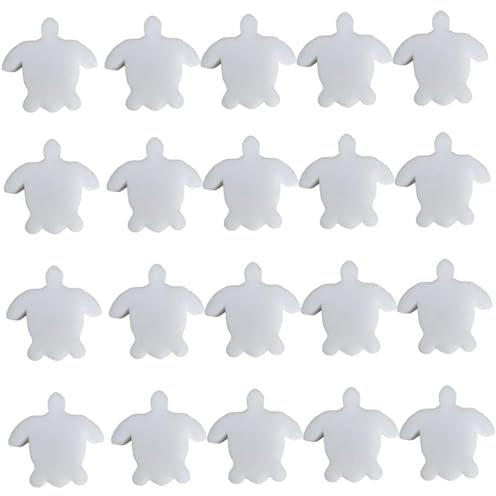 20 Stcs Poolöl absorbierende Schwamm Schildkröte geformtes Reinigungsschwamm für Schwimmbad schwimmende weiße Poolschaumschwamm Filter für Wanne, Schwimmbad, Spa, Wanne -Schwamm
