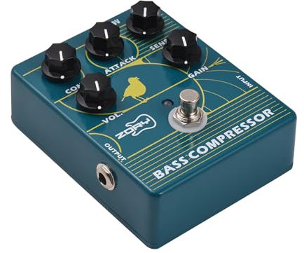 kosingna ZORY Compressor Bass Effector Pedal for Electric Bass Guitar Bass Amp Pedal True Bypass DC 9V 6.35mm Input/Output Interface Compressor Effects Pedal