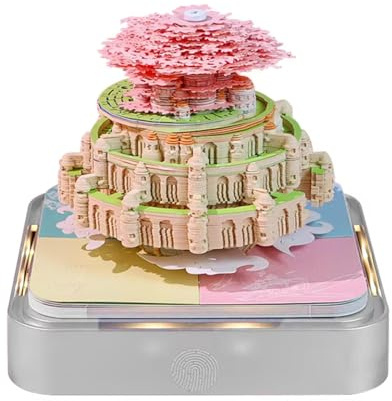 3D-Kalender 2025, 3D-Kunst-Memoblock, Zeitmess-Kalender 2025, Schlossgarten, Papierskulptur, 3D-Kunst-Memo-Block, kreative Hände, Abreißkalender 2025 mit Lichtern, Papierschnitzerei,