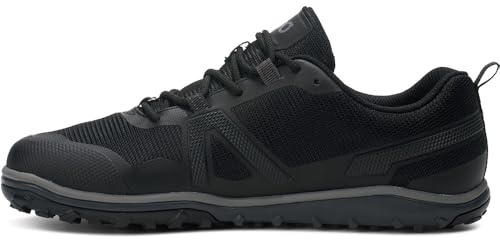 Xero Shoes Men's Scrambler Low EV Barefoot Trail Running Shoes, Black/Steel Gray, 10