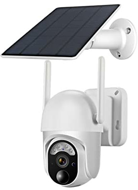 KANBUN Telecamera di Sicurezza Solare Esterna Smart 3MP 3,5W Solar 7800Mah Batteria WiFi PTZ PTZ Impossibile sorveglianza Impermeabile Wireless Color Light Security IP Camera (Telecamera IP Batteria)