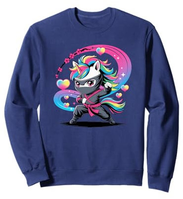 Déguisement Magical Unicorn Ninja avec gobelet d'anniversaire I Love Sweatshirt