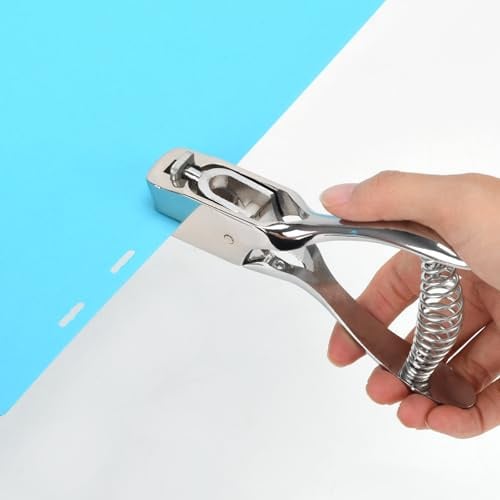 Metall-Schlitzstanzer, 15 mm x 3 mm, für Ausweise und PVC-Karten, Chrom-Finish, Robuster Handlocher für Ausweise, Kunststoff, PVC, Karton und Pappe, Zinklegierung, scharfe Klinge, Federmechanismus