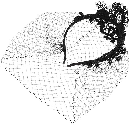 Healeved Schleier Stirnband mit Mesh Haarreif für Damen Hochzeitsfrisuren Zierband für Braut und Mädchen