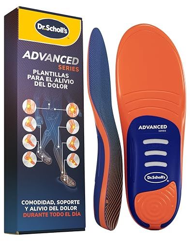 Dr. Scholl’s Advanced Schmerzfrei-Einlagen Herren Damen, robuste orthopädische Einlagen für Arbeitsschuhe & Stiefel, Plantarfasziitis & Fußgewölbestütze, stoßdämpfend, belastbar bis 150 kg, 38-39