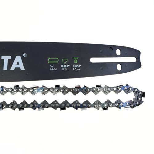 FORESTA Pack Guide + Chaîne tronçonneuse 64entraineurs 38cm de coupe 0,325″ 0.058″ convient pour Oregon 158SLGK095 + 21LPX064E, 158VXLGK095 + 21LPX064E, 158PXBK095 + 21LPX064E