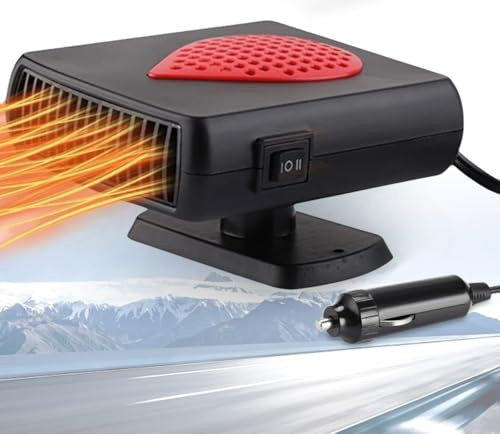 RUOVXWU Car Heater,12V 150W Portable Car Heater, Car Heater That Plugs into Cigarette Lighter, 2 in 1 Fast Heating and Cooling Function for Car Defroster Windshield Fast Defogger