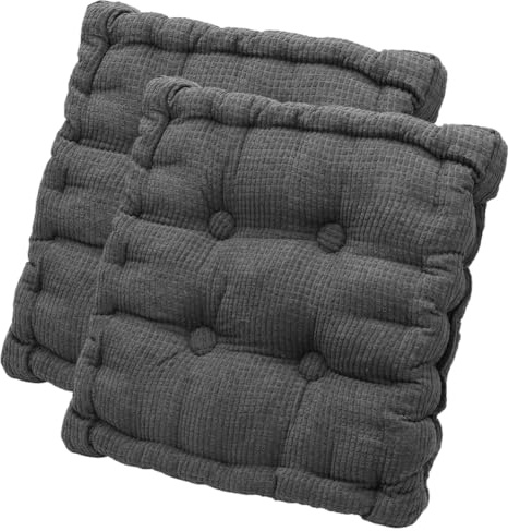Umllpet Stuhlkissen 2er Set 40x40cm, waschbarer gepolsterter Sitzpolster | Weicher Baumwollfüllung, wasserabweisend, platzsparend, für Innen, Balkon und Garten
