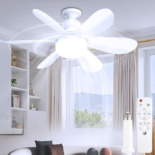 ZAIYW 50CM Deckenventilator mit Beleuchtung und Fernbedienung