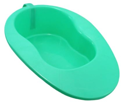 WEKAMOS Bassin de Lit Horizontal Plastique Poignée, Urinoir pour Personnes Âgées Alitées et Femmes Enceintes, Hygiénique pour Usage à Domicile, Adapté Patient Alité