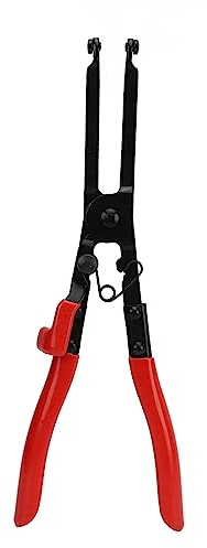 Exhaust Pipe Clamp Pliers Heavy Duty Carbon Steel Long Jaw Tool for Exhaust Hose Clamp Removal and Fitting