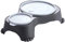 Rotho MyPet Sally Doppel Futternapf mit Deckel, Kunststoff (PP) BPA-frei, anthrazit, 1l + 0.28l (32.0 x 23.7 x 7.0 cm)