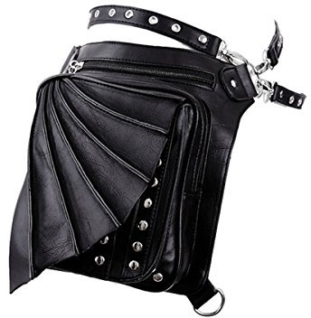 Dark Dreams Steampunk Gothic Nugoth Vampir Fledermaus Waistbag Gürtel Tasche Set Bat Holster Restyle Gürteltasche Taschengürtel schwarz