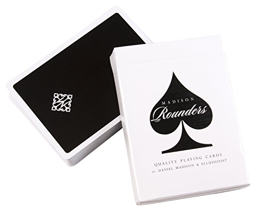 Bicycle Rounders Playing Cards von Madison & Ellusionist - Schwarz - Invisible Deck - Speziellel Kartenspiel - Zaubertricks und Magie